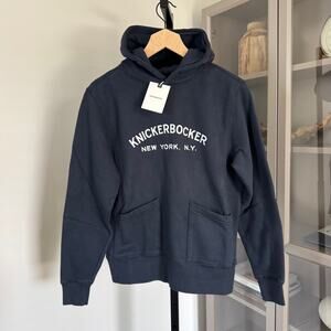 Knickerbocker Core Logo Navy Standard Hoodie S NEW Blue Cotton Hood Sweatshirt